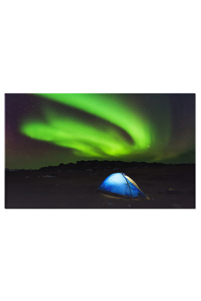 StoryGift Romania Tablou Canvas: Lumini Boreale, Fenomen Misterios Pe Cerul De Iarna, Aventura In Splendoarea Nop