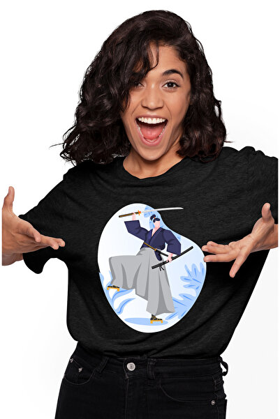 StoryGift Romania Tricou Femei Cu Katana, Sabie, Asiatic, Luptator, Multicolor Cu Imprimeu Pe Fat Blk_l