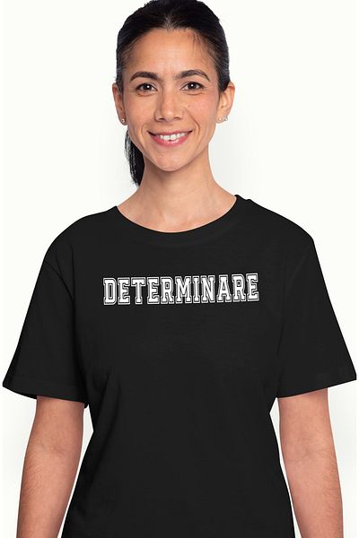 StoryGift Romania Tricou Femei Determinare, Mesaj Motivational, Text Inspirational, Self Care, Cu Blk_l