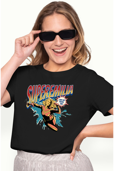 StoryGift Romania Tricou Femei Super Emilia, Supererou Sunt Aici Pentru Tine,...