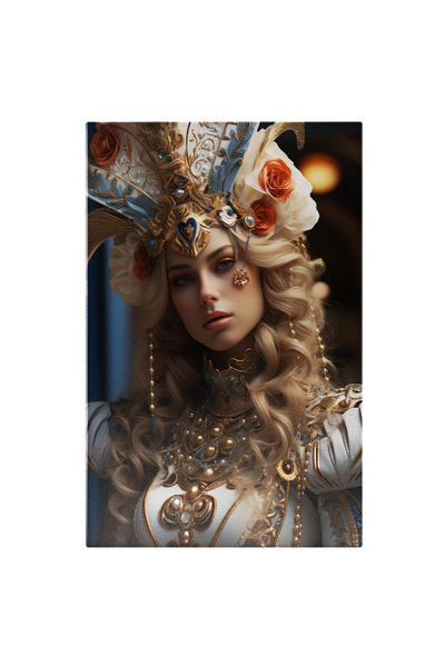 StoryGift Romania Tablou Canvas: Femeie Blonda Draguta Imbracata Elegant - Ca...