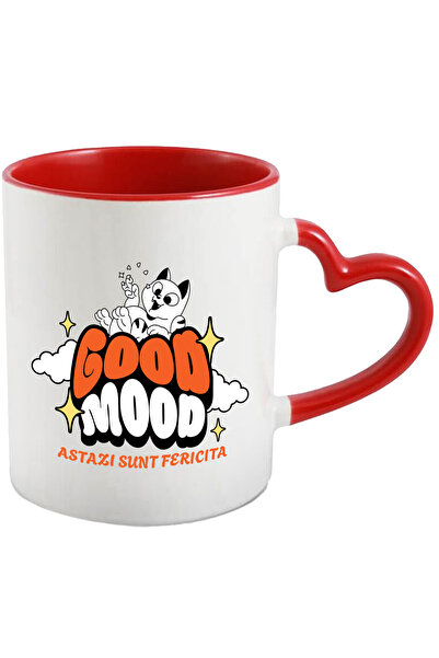 StoryGift Romania Cana Cu Pisica Vesela Text Astazi Sunt Fericita, Animal Bla...