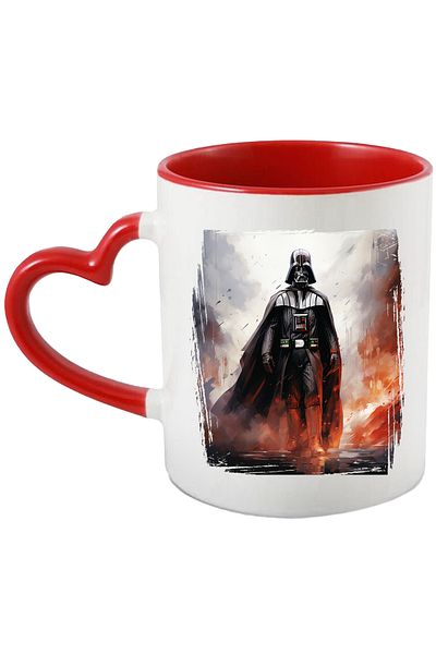 StoryGift Romania Cana Cu Anakin Skywalker, Darth Vader, Apa, Explozie, Ploaie, Sf, Multicolor 330, Cu Maner Inim Stg