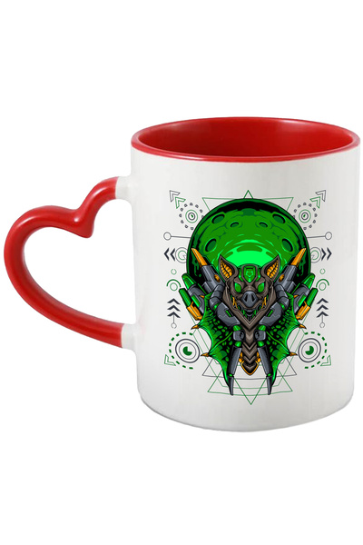 StoryGift Romania Cana Cu Liliac, Mecha, Robot, Cyberpunk, Sf, Aripi, Geometr...