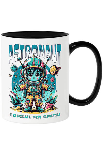 StoryGift Romania Cana Cu Copil In Costum De Astronaut In Spatiu Text In Limb...