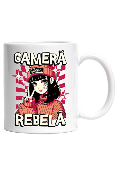 StoryGift Romania Cana Gamera Rebela Fata Stil Anime Jocuri Video, 330ml, Cer...