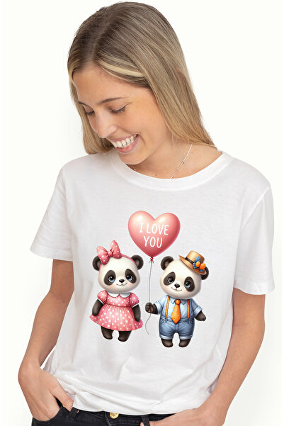 StoryGift Romania Tricou Femei Cu O Ursoaica Si Un Urs Panda, Veselie, Timizi...