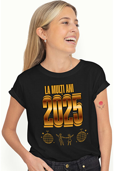 StoryGift Romania Tricou Femei La Mulți Ani 2025 Revelion Petrecere An Nou Cu...