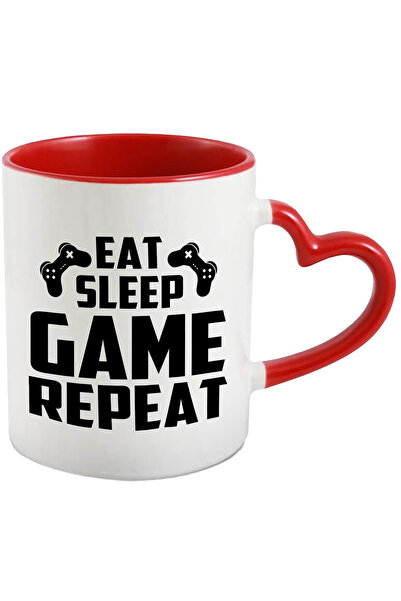 StoryGift Romania Cana Cu Textul In Limba Engleza "eat Sleep. Game. Repeat" -...
