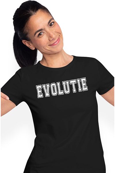 StoryGift Romania Tricou Femei Evolutie, Mesaj Motivational, Text Inspirational, Self Care, Cu Im Blk_l