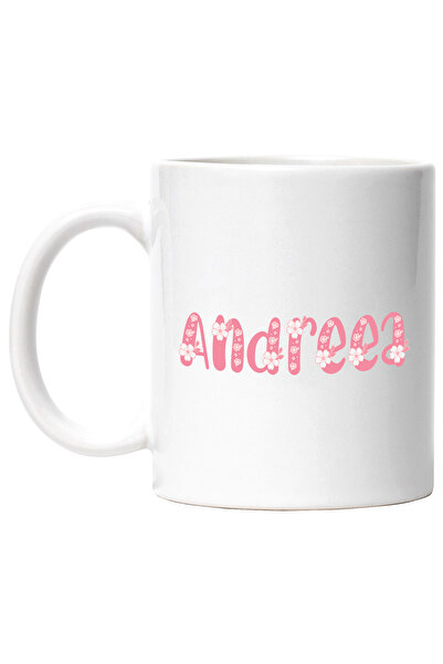 StoryGift Romania Cana Cu Numele Andreea, Flori, Colorat, Roz, Dragut, 330ml,...