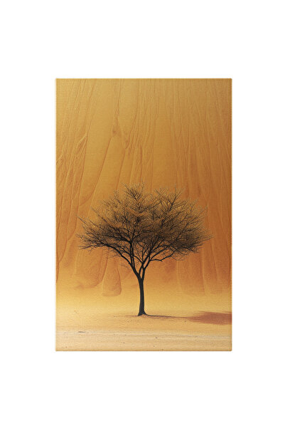 StoryGift Romania Tablou Canvas: Pomul De La Poalele Muntelui De Nisip Portret Singurătate În Lumina Soarelui Pic