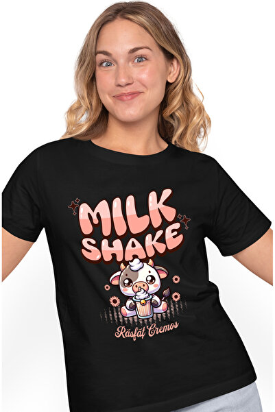 StoryGift Romania Tricou Femei Milkshake, Rasfat Cremos Vaca Haioasa Bautura ...
