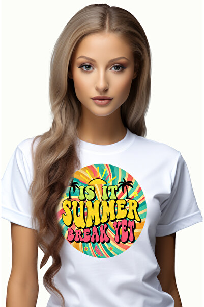 StoryGift Romania Tricou Femei Cu Mesajul "is It Summer Break Yet?", Vara, Va...