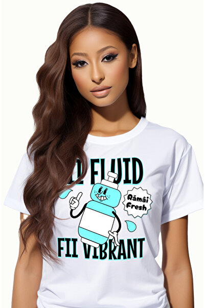 StoryGift Romania Tricou Femei Fii Fluid, Fii Vibrant Sticla De Apa Ramai Fre...