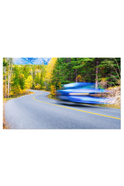 StoryGift Romania Tablou Canvas Drumul Prin Padure, Masina Rapida, Transport,...