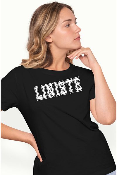 StoryGift Romania Tricou Femei Liniste, Mesaj Motivational, Text Inspirational, Self Care, Cu Imp Blk_m