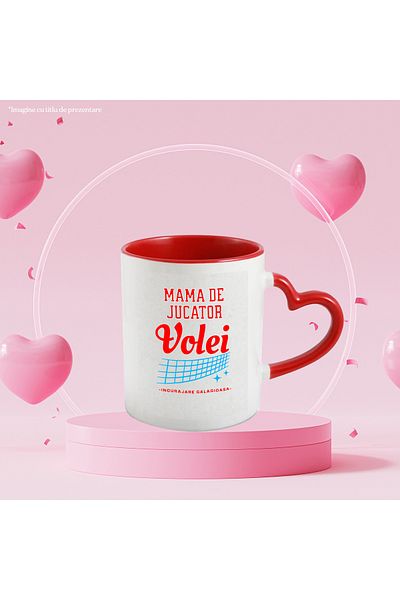 StoryGift Romania Volleyball player mom mug, sport, ball, performance, 330ml, Ceramic with Handle, With, STG.