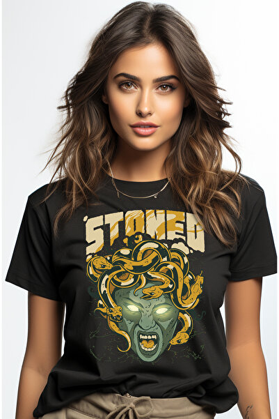 StoryGift Romania Tricou Femei Personalizata Medusa Furioasa, Serpi, Stoned, ...
