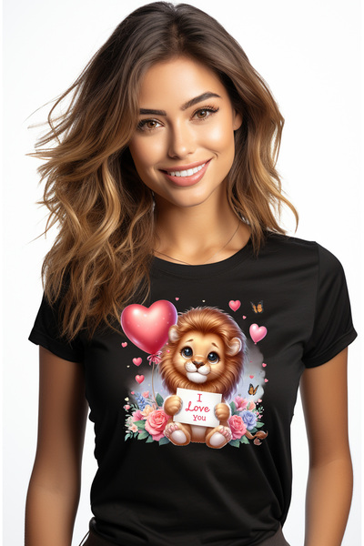 StoryGift Romania Tricou Femei Cu Un Pui De Leu Care Tine O Foaie Cu Mesajul ...