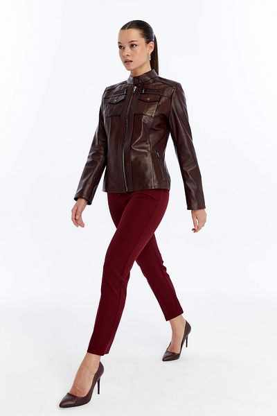 CE-YIL DERİ ÜRÜNLERİ Women's Genuine Leather Coat