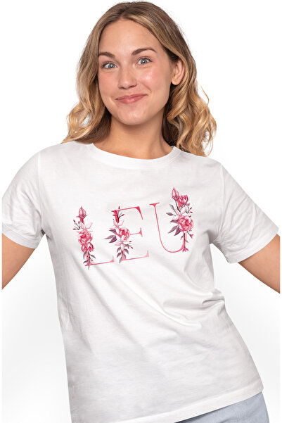 StoryGift Romania Tricou Femei Cu Numele Leu, Floral, Colorat, Creativ, Frumo...