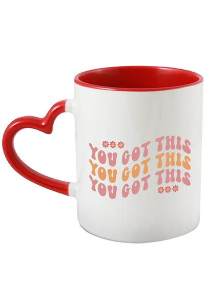 StoryGift Romania Cana Cu Floricele Si Mesajul In Engleza "you Got This" - Te...