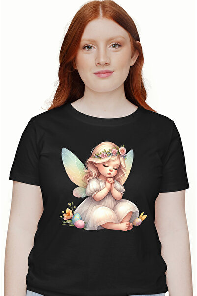 StoryGift Romania Tricou Femei Cu O Fetita Cu Aripi De Zana, Ilustratie, Main...