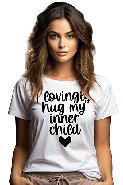 StoryGift Romania Tricou Femei Cu Inimioara Si Mesajul "i Lovingly Hug My Inn...