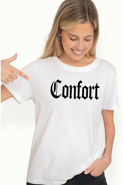 StoryGift Romania Tricou Femei Confort, Mesaj Motivational, Cuvant, Text Inspirational, Self Care, Wht_l