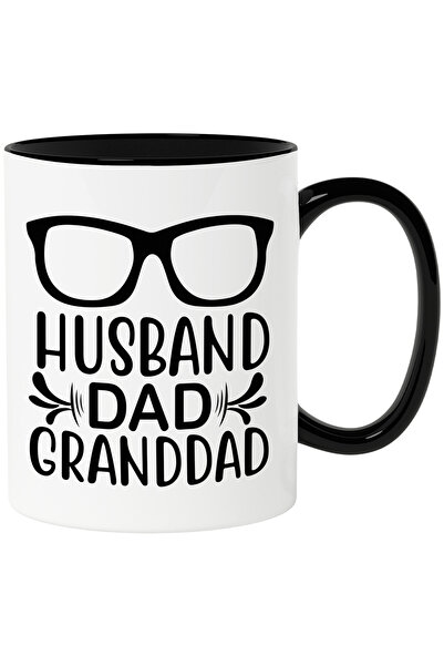 StoryGift Romania Cana Cu Ochelari Si Textul "husband, Dad, Granddad" - Sot T...