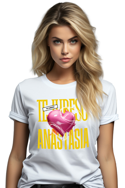 StoryGift Romania Tricou Femei Te Iubesc Anastasia, Dragoste, Inima, Iubire, ...