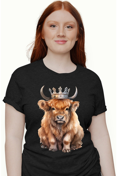 StoryGift Romania Tricou Femei Cu Un Zimbru Serios Care Poarta O Coroana Argi...