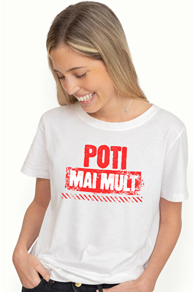 StoryGift Romania Tricou Femei Mesaj Motivational Sport Text Poti Mai Mult Gy...