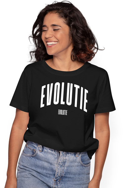 StoryGift Romania Tricou Femei Cuvantul Evolutie, Motivational, Self Help, In...