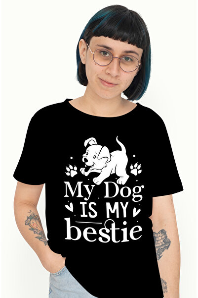 StoryGift Romania Tricou Femei Cu Un Catelus Pentru Iubitorii De Caini Cu Mes...