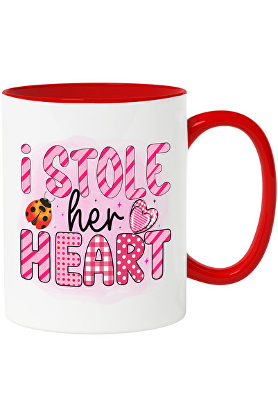 StoryGift Romania Cana cu buburuza si cu inima cu mesajul "I stole her heart"...