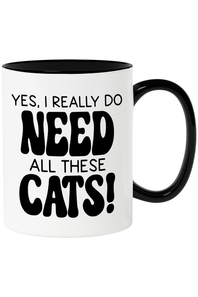 StoryGift Romania Cana Pentru Iubitorii De Pisici Cu Textul "da, Chiar Am Nev...