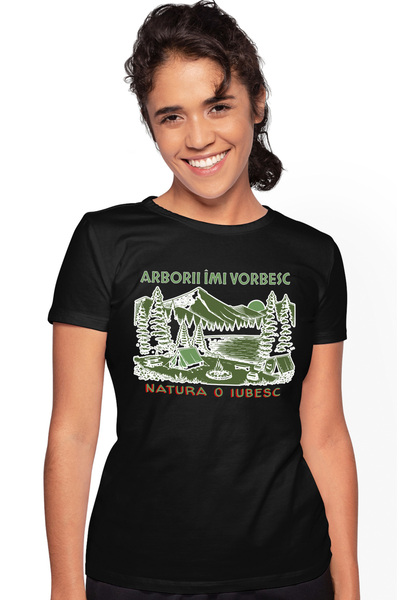 StoryGift Romania Tricou Femei Arborii Îmi Vorbesc Natura O Iubesc Cu Imprime...
