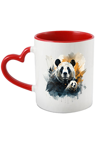 StoryGift Romania Cana Cu Ursi Panda, Copaci, Padure, Natura, Ilustratie, Mul...