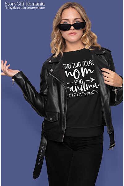 StoryGift Romania Tricou Femei Pentru Mamele Care Au Si Titlul De Bunica - Iubire Apreciere Cu Im Blk_l