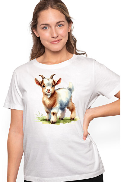 StoryGift Romania Tricou Femei Cu Un Ied Fericit, Ilustratie, Copilarie, Verd...