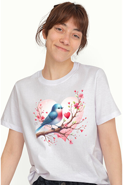 StoryGift Romania Tricou Femei Cu O Pasare Care Sta Pe O Ramura, Ilustratie, ...