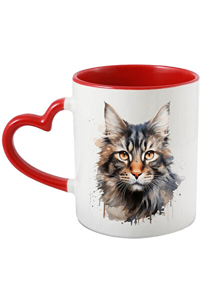 StoryGift Romania Cana Cu Cap De Pisica, Iubitori De Animale, Ilustratie, Mul...