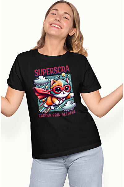 StoryGift Romania Tricou Femei Super Sora, Supererou, Eroina Prin Alegere, Cu...