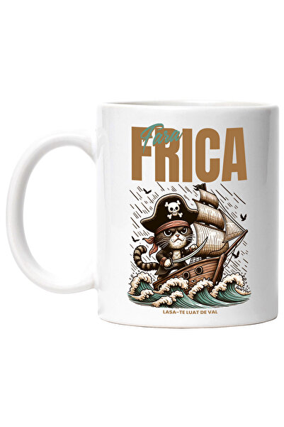 StoryGift Romania Cana Pisica Pirat Pe Corabie Mare Agitata Furtuna, Mesaj Mo...