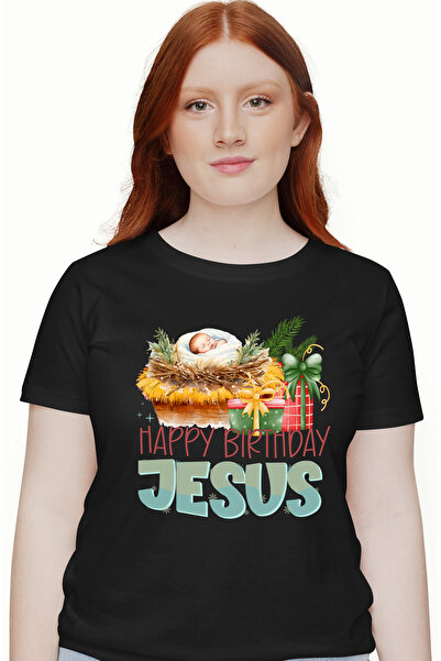 StoryGift Romania Tricou Femei Cu Scena Nasterii Domnului Cu Mesajul "happy B...