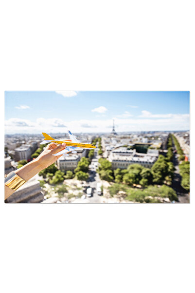 StoryGift Romania Tablou Canvas Fotografie Avion Jucarie Cu Fundalul Panorami...