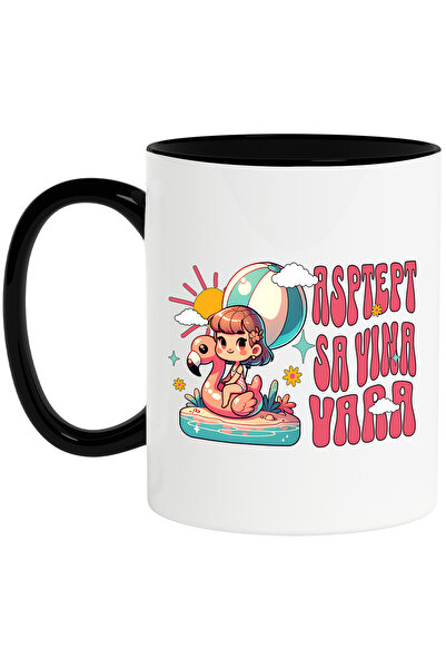 StoryGift Romania Cana Cu Fata Pe Colac Flamingo In Mare Plaja Text Astept Sa...