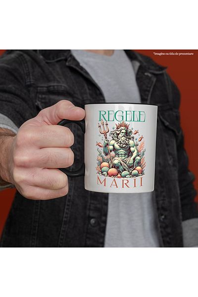 StoryGift Romania Mug king of the sea aquaman poseidon myth deep sea man with crown, 330ml, Sky, With, STG